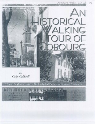 <b>Report entitled “An Historical Walking Tour of Cobourg"<b>