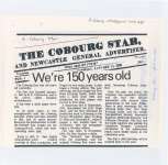 Article giving a brief history of the Cobourg Star