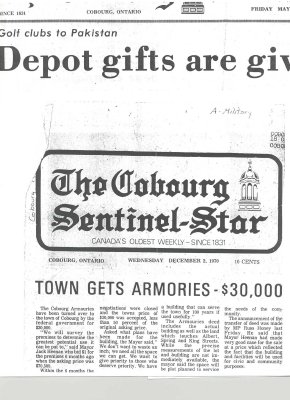 Town Gets Armories- $30,000