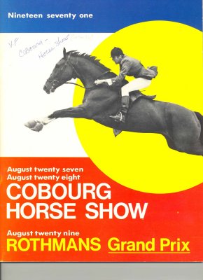 <b>Program for the 1971 Cobourg Horse Show.<b>