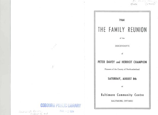 Programme for the family reunion