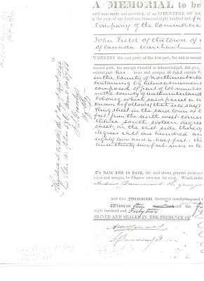 Indenture of Bargain and Sale between the President, Directors, and the Commercial Bank of the Welland District.