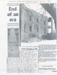 Article about the demolition of the original Golden Plough Lodge