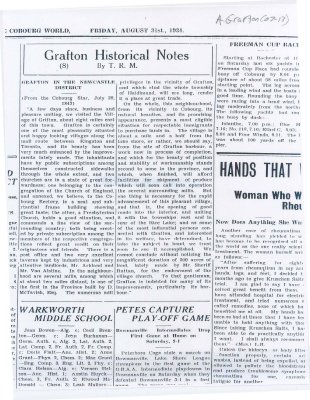 Description of Grafton published in the Cobourg Star