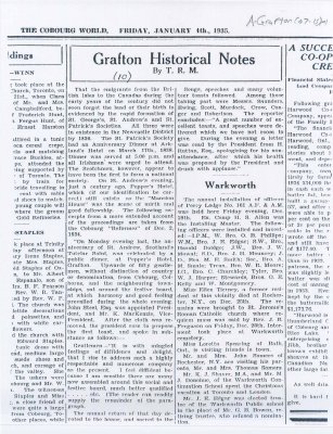 Article about the celebration of St. Andrew's evening held in Pepper's Hotel 1834.