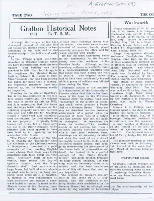 Article about the buildings that have survived since Grafton's early years.