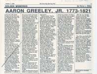 Bio of Aaron Greeley, Jr.