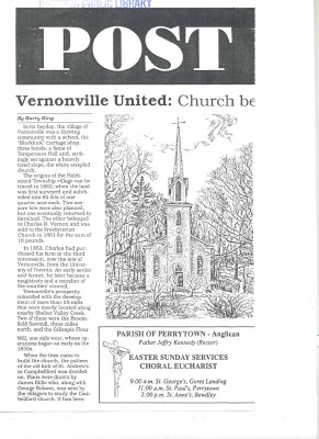 Article about Vernonville United Church