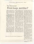 Article about the controversy over who the first settler in Hamilton Township was.