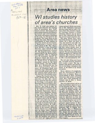 Article about the Elmview, WI meeting put on by Mrs. D. Cluff.