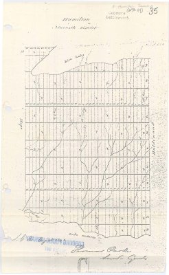 Map of Hamilton Township in 1843