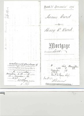 Mortgage between Henry Ward and James Ward