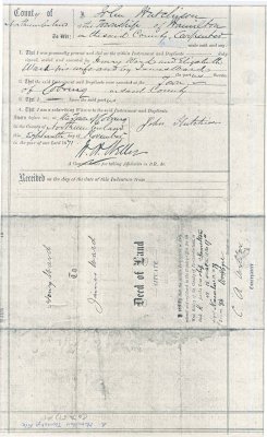 Deed of land from Henry Ward to James Ward.