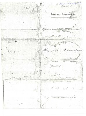 Indenture of Bargain and Sale involving Richard Charles P. Brown.