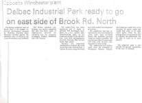 Delbec Industrial Park ready to go on east side of Brook Rd. North