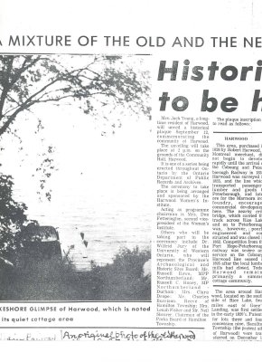 An article containing Harwood's history.