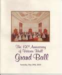 The 150th Anniversary of Victoria Hall Grand Ball Program