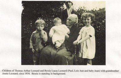 Children of Thomas Arthur Leonard and Bessie Lucas Leonard