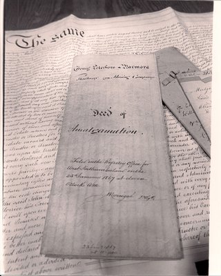 Photograph of deed of amalgamation