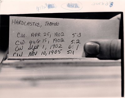 Photograph of card catalogue