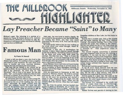 Lay Preacher Became “Saint&quot; to Many