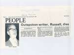 Outspoken writer, Russell, dies