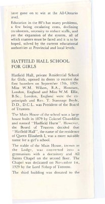 Hatfield Hall School For Girls & Brookside School, Cobourg: Cobourg Images