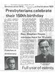 Presbyterians celebrate their 150th birthday