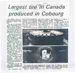 Largest tire in Canada produced in Cobourg