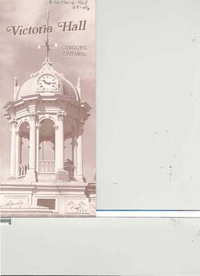 A brochure on Victoria Hall