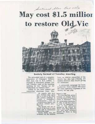 May cost $1.5 million to restore Old Vic