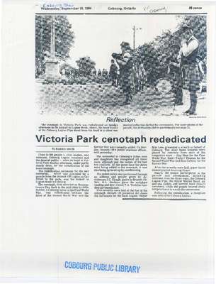 Victoria Park cenotaph rededicated