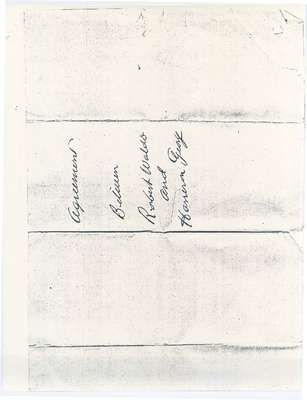 Agreement between Robert Waldie and Harrison George