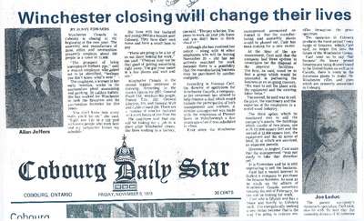 Winchester closing will change their lives