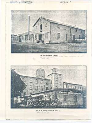 Photos of The Bird-Archer Co. Limited builing and The H.W. Cooey Machine and Arms Co.