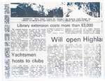 Article entitled, ‘Library extension costs more than $3,000’
