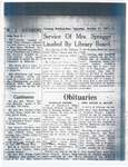 Article entitled, ‘Service of Mrs. Spragge Lauded By Library Board’
