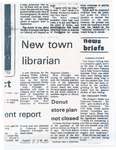 Article entitled, ‘New Town Librarian’