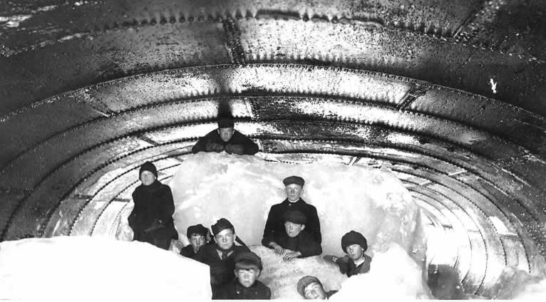 Interior of Cobourg's stand-pipe.  1 Feb 1912