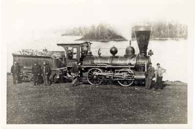 <b> Cobourg and Peterborough Railway Locomotive - 1870 <b>