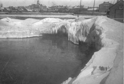 Cobourg Harbour, Winter of 1898