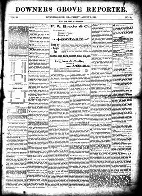 Downers Grove Reporter, 9 Aug 1895