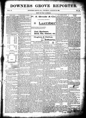 Downers Grove Reporter, 29 Aug 1895