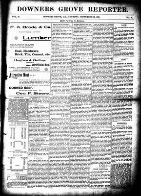 Downers Grove Reporter, 12 Sep 1895