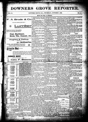 Downers Grove Reporter, 3 Oct 1895