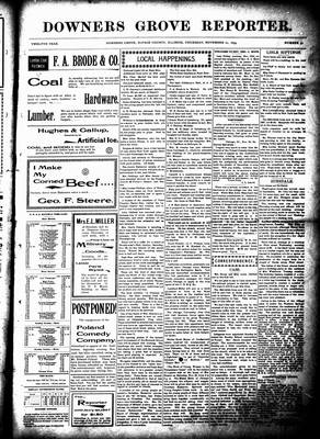 Downers Grove Reporter, 21 Nov 1895