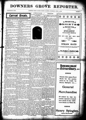 Downers Grove Reporter, 23 Apr 1896