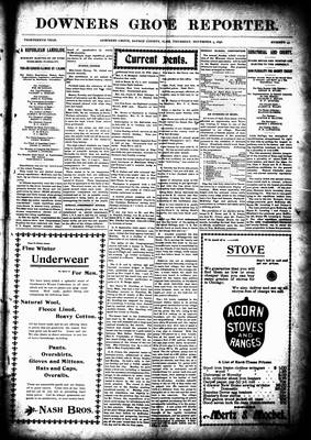 Downers Grove Reporter, 5 Nov 1896