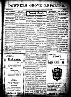 Downers Grove Reporter, 12 Nov 1896