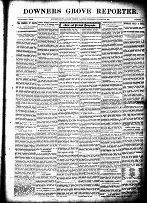 Downers Grove Reporter, 28 Oct 1897